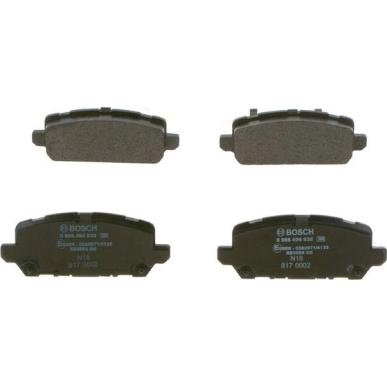 Bremsbelagsatz, Scheibenbremse 0 986 494 838 Bremsbelagsatz, Scheibenbremse 0 986 494 838