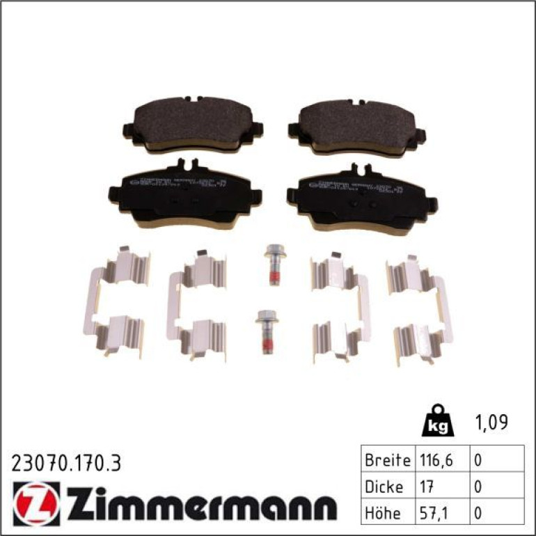 Bremsbelagsatz, Scheibenbremse 23070.170.3 Bremsbelagsatz, Scheibenbremse 23070.170.3