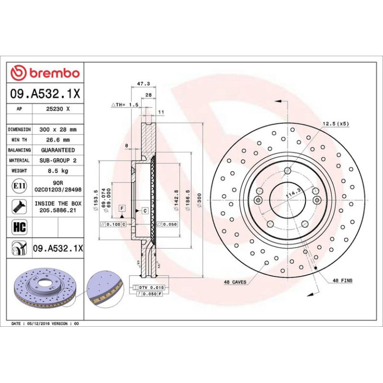 Bremsscheibe 09.A532.1X Bremsscheibe 09.A532.1X