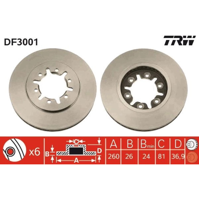 Bremsscheibe DF3001 Bremsscheibe DF3001