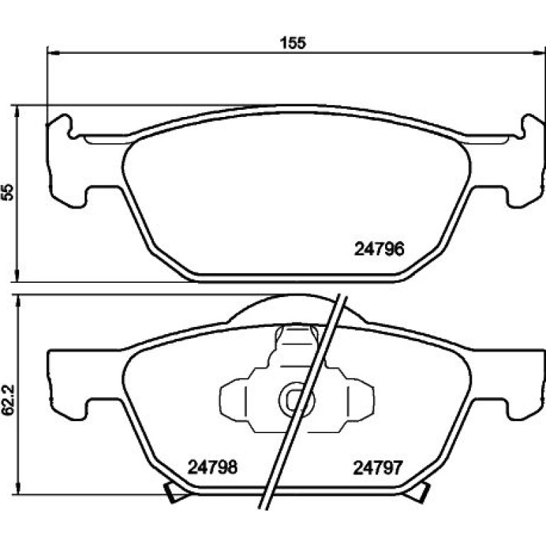 Bremsbelagsatz, Scheibenbremse 8DB 355 013-891