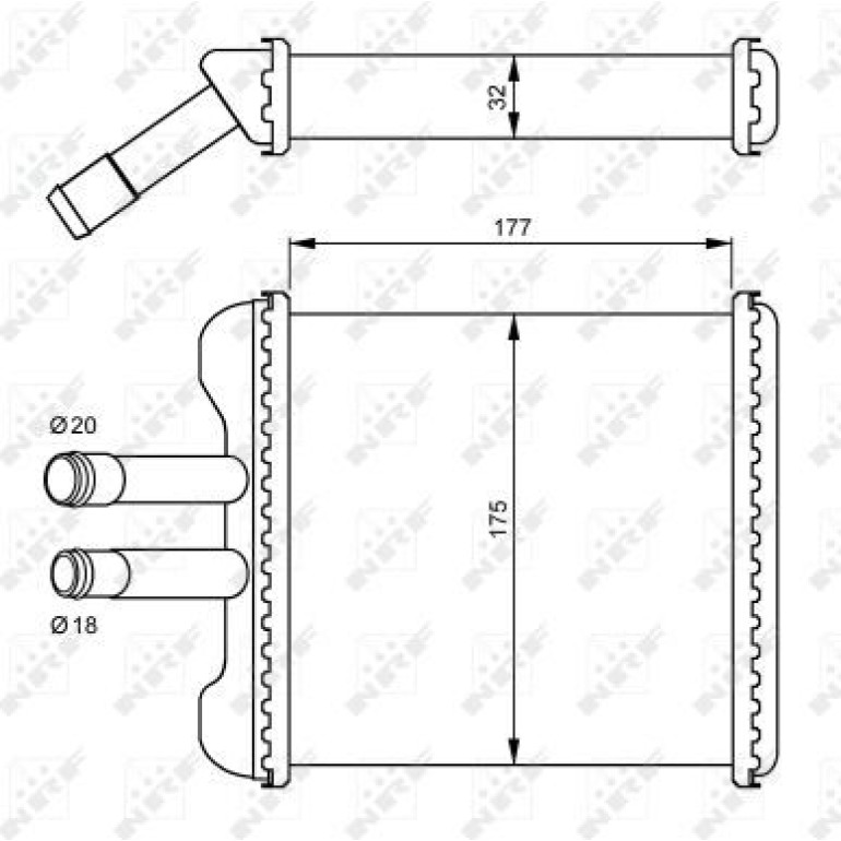 Wärmetauscher, Innenraumheizung 54237 Wärmetauscher, Innenraumheizung 54237