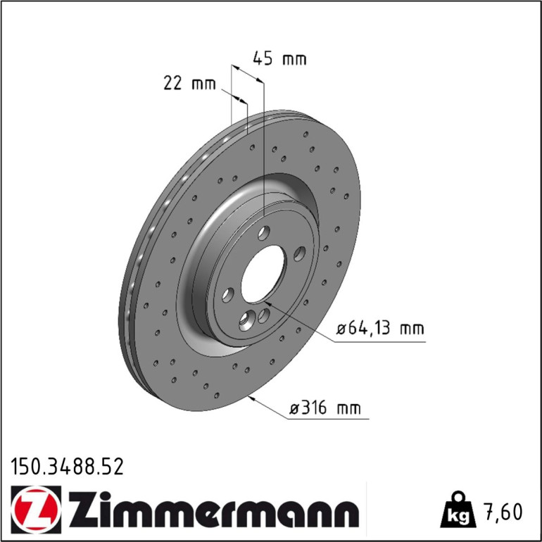 Bremsscheibe 150.3488.52 Bremsscheibe 150.3488.52