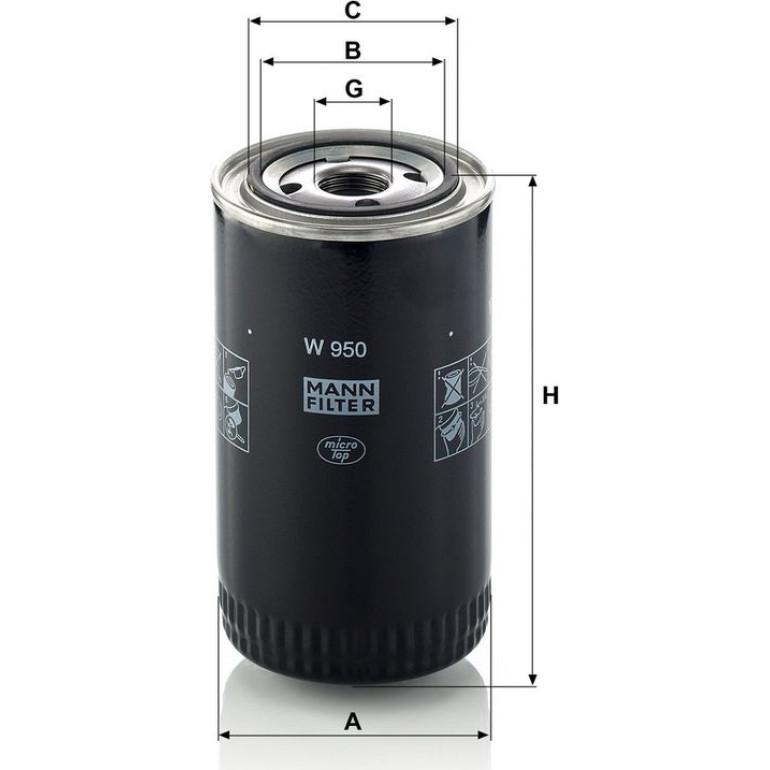 Ölfilter W 950 Ölfilter W 950