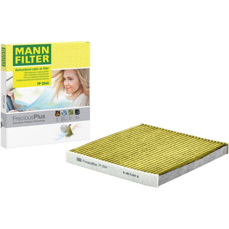 MANN-FILTER FP 2544 Innenraumfilter FreciousPlus Aktivkohlefilter mit Polyphenol, antibakteriell, Feinstaubfilter (PM 2.5) MANN-FILTER FP 2544 Innenraumfilter FreciousPlus Aktivkohlefilter mit Polyphenol, antibakteriell, Feinstaubfilter (PM 2.5)