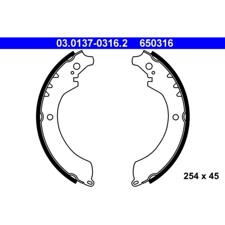 Bremsbackensatz 03.0137-0316.2