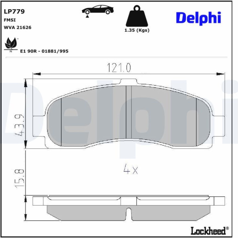 Bremsbelagsatz, Scheibenbremse LP779 Bremsbelagsatz, Scheibenbremse LP779