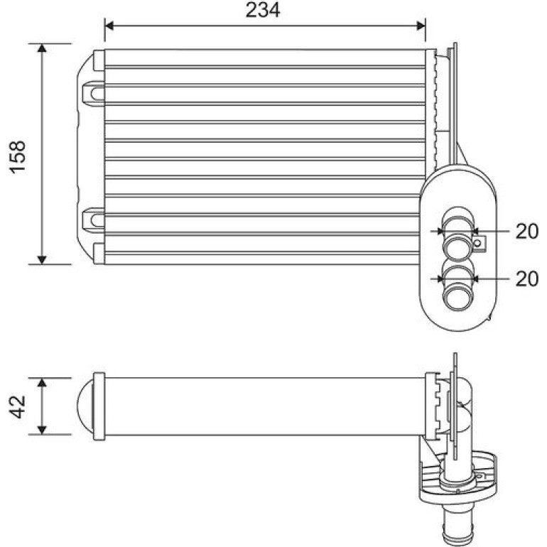 Wärmetauscher, Innenraumheizung 812030 Wärmetauscher, Innenraumheizung 812030