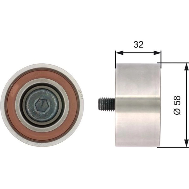 Umlenk-/Führungsrolle, Zahnriemen T42141 Umlenk-/Führungsrolle, Zahnriemen T42141