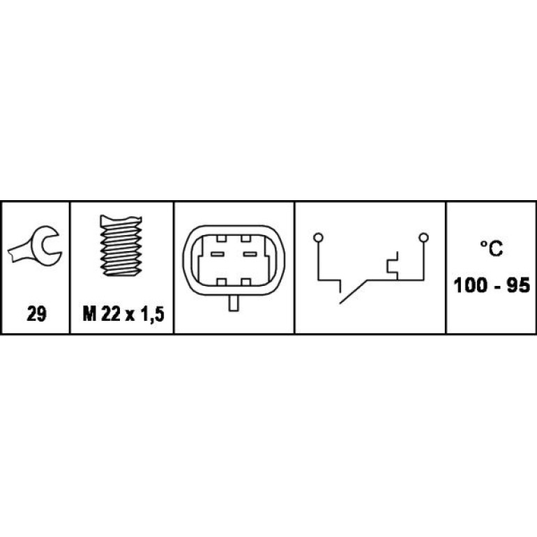 Temperaturschalter, Kühlerlüfter 6ZT 007 807-001 Temperaturschalter, Kühlerlüfter 6ZT 007 807-001