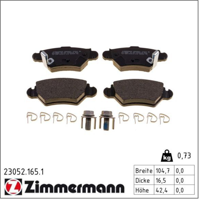 Bremsbelagsatz, Scheibenbremse 23052.165.1 Bremsbelagsatz, Scheibenbremse 23052.165.1
