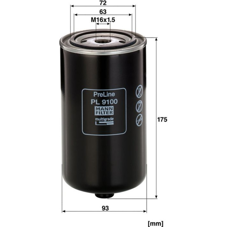 Kraftstofffilter PL 9100 Kraftstofffilter PL 9100