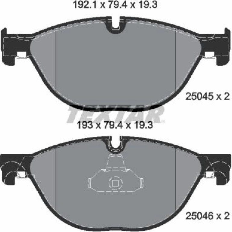 Bremsbelagsatz, Scheibenbremse 2504501 Bremsbelagsatz, Scheibenbremse 2504501