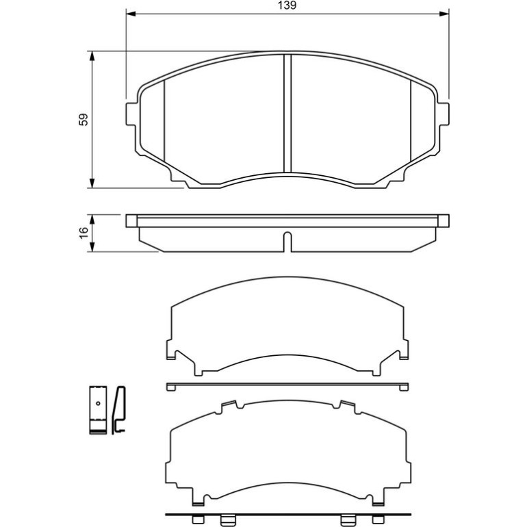 Bremsbelagsatz, Scheibenbremse 0 986 494 204 Bremsbelagsatz, Scheibenbremse 0 986 494 204
