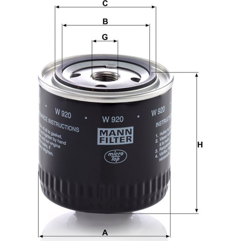 Ölfilter W 920