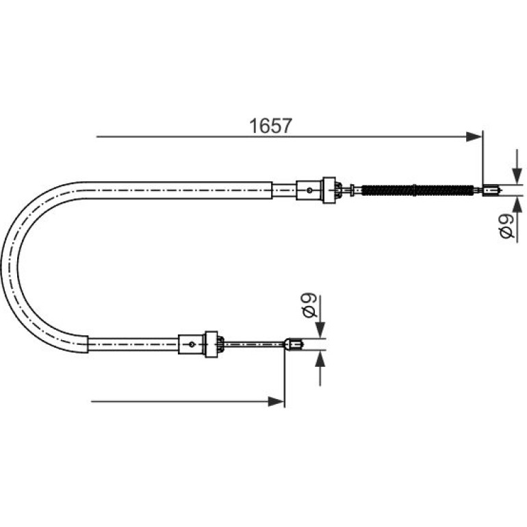 Seilzug, Feststellbremse 1 987 482 720 Seilzug, Feststellbremse 1 987 482 720