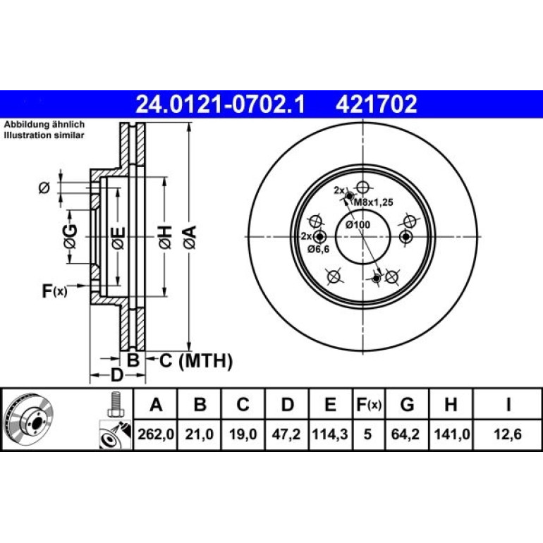 Bremsscheibe 24.0121-0702.1