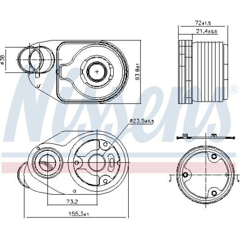 Ölkühler, Motoröl 90932 Ölkühler, Motoröl 90932