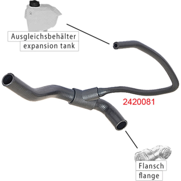 Kühlerschlauch 2420081 Kühlerschlauch 2420081