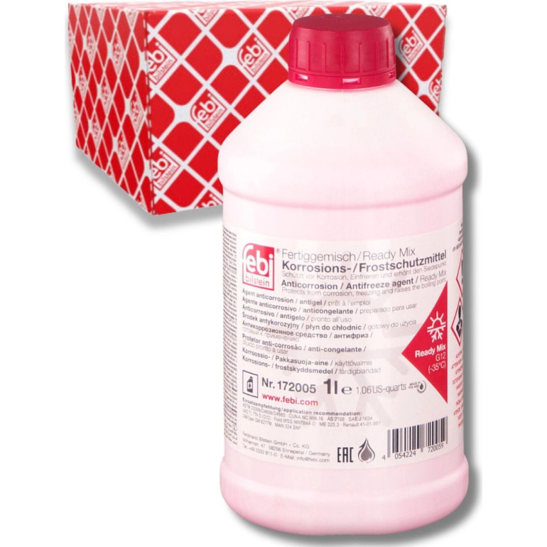 FEBI BILSTEIN 172005 Kühlmittel G12 Rot, (-35°C Fertiggemisch) 1L FEBI BILSTEIN 172005 Kühlmittel G12 Rot, (-35°C Fertiggemisch) 1L
