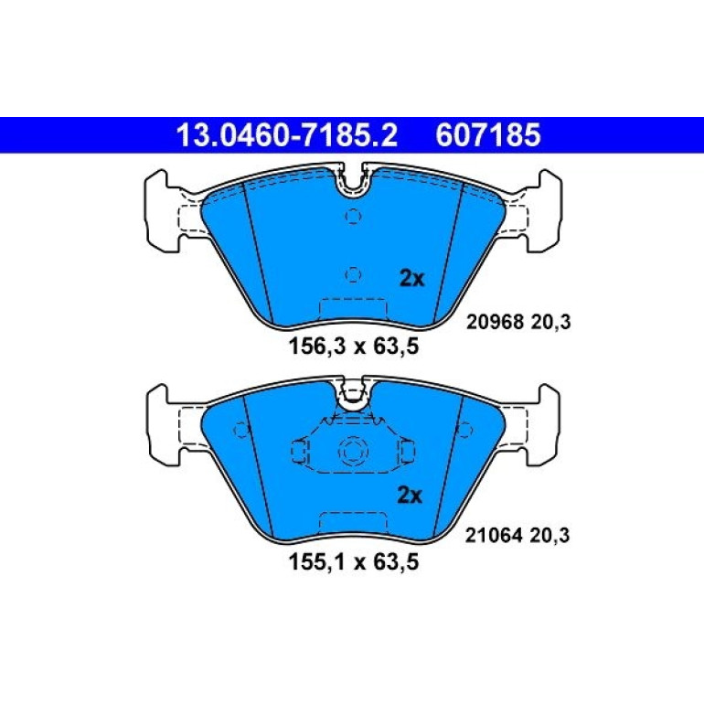 Bremsbelagsatz, Scheibenbremse 13.0460-7185.2