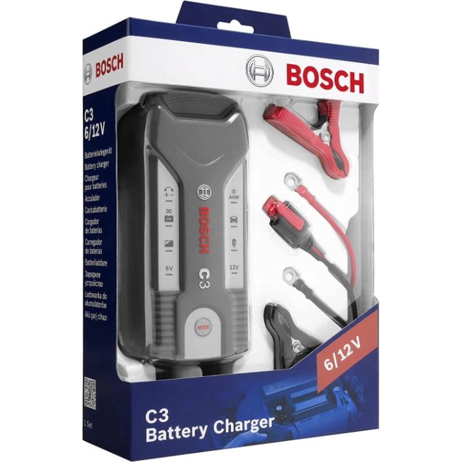 Bosch C3 automatisches Batterieladegerät 6V-12V 3.8A für Blei, EFB