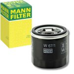 MANN-FILTER W 67/1 Ölfilter M 20 X 1.5, mit einem Rücklaufsperrventil, Anschraubfilter