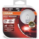 Osram | Glühlampe, Fernscheinwerfer | NIGHT BREAKER® SILVER H1 Duo Box | 64150NBS-HCB