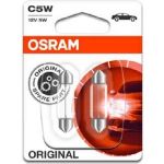 Osram | Glühlampe, Kennzeichenleuchte | Original C5W 12V 5W 36mm Doppelblister | 6418-02B