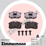 Zimmermann | Bremsbelagsatz, Scheibenbremse | 20961.972.1