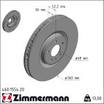 Zimmermann | Bremsscheibe | 460.1554.20