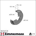 Zimmermann | Bremstrommel | 100.1649.20