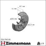 Zimmermann | Bremstrommel | 250.1765.00